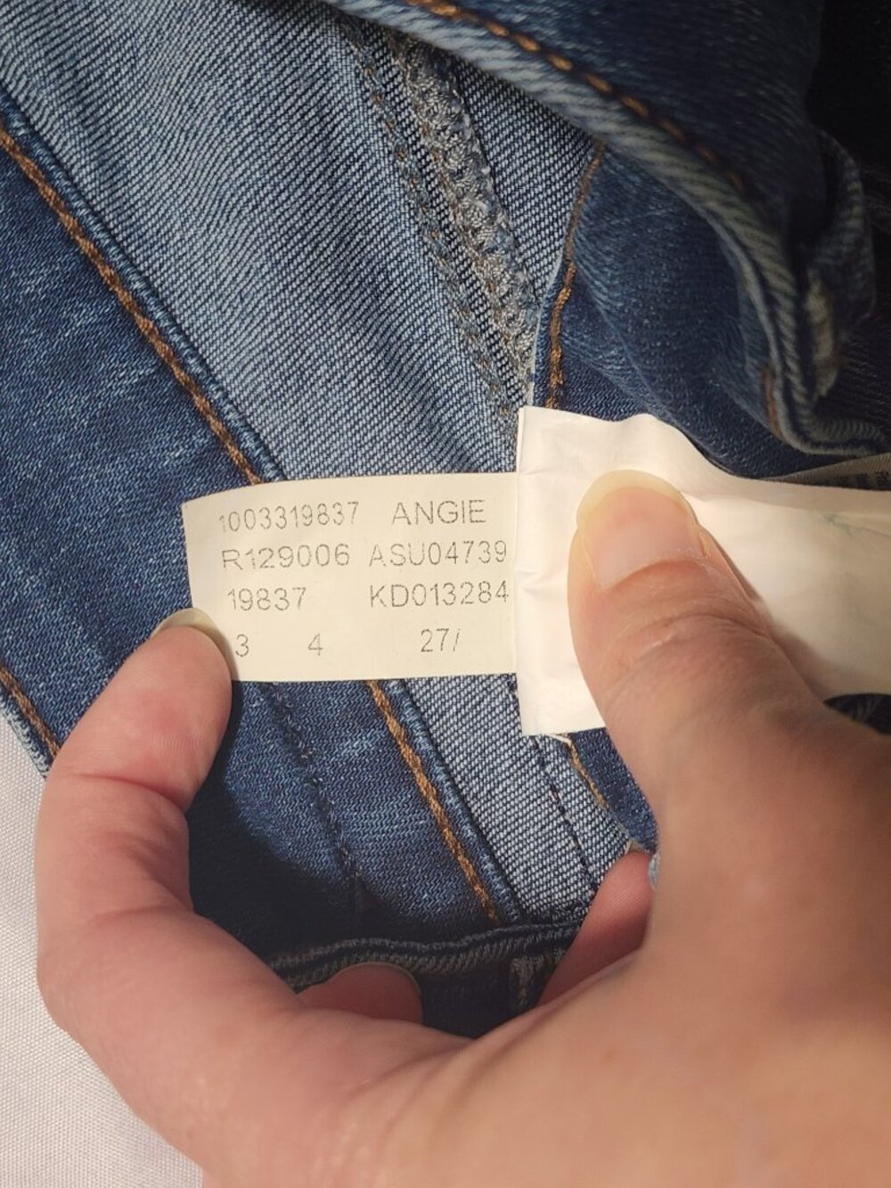 Mavi Angie Mid Rise Slim Straight Distressed Jeans Women's Size 27 - Picture 6 of 12